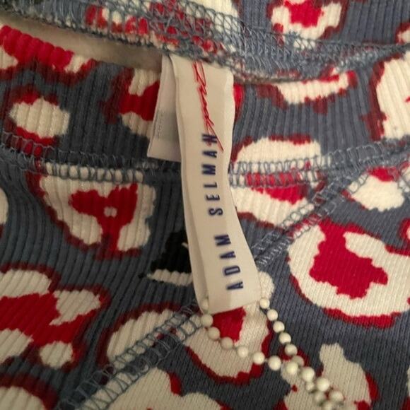 Adam Selman Cropped blue and red leopard Sweatshirt - Picture 5 of 6